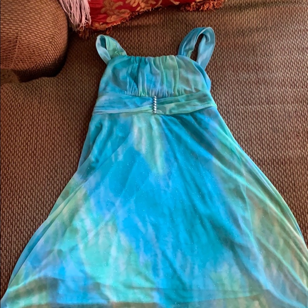 Light green /blue sparkly dress
